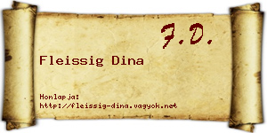 Fleissig Dina névjegykártya